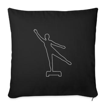Women's Aerobics Fitness Physical Gymnastics Strength Training - Sofa pillowcase 17,3'' x 17,3'' (45 x 45 cm) - black - Front