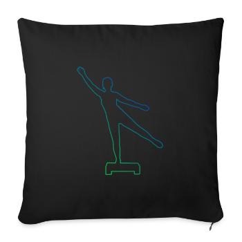 Krafttraining Aerobic Konditionstraining - Sofakissenbezug 45 x 45 cm - Schwarz - Vorne