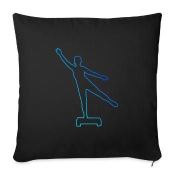 Aerobic Fitness Training Aerobic Fitness - Sofa pillowcase 17,3'' x 17,3'' (45 x 45 cm) - black - Front