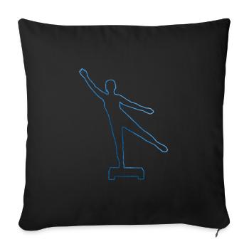 Aerobic Fitness Fitnesstraining Aerobic - Sofakissenbezug 45 x 45 cm - Schwarz - Vorne
