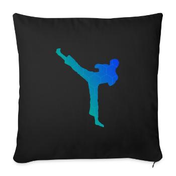 Kickboxer Kickboxing Kickboxing Hommes Femmes - Housse de coussin décorative 45 x 45 cm - noir - Devant