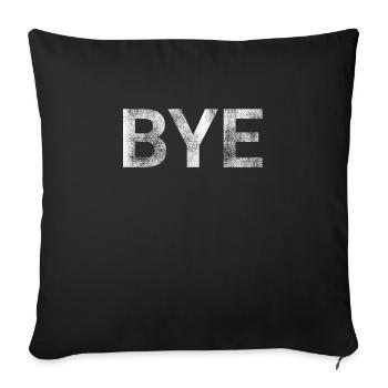 BYE - Sofa pillowcase 17,3'' x 17,3'' (45 x 45 cm) - black - Front
