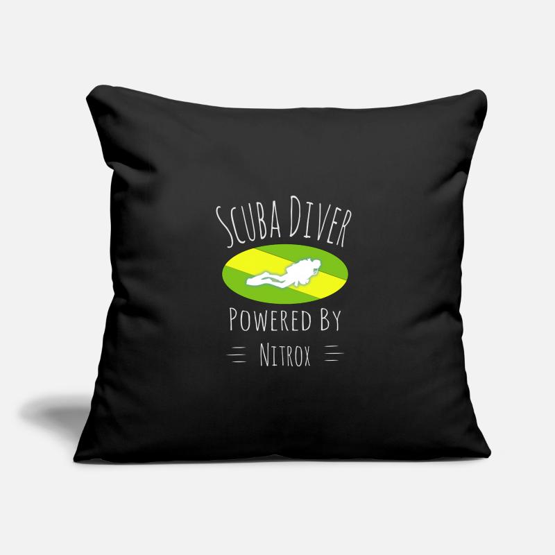 Propulsé par Nitrox, plongeurs, plongée, plongée, EAN Housse de coussin décorative 45 x 45 cm