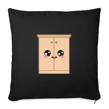 Cabinet Kawaii Cute - Sofa pillowcase 17,3'' x 17,3'' (45 x 45 cm) - black - Front