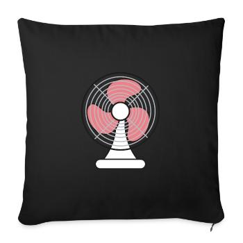 Fan summer heat - Sofa pillowcase 17,3'' x 17,3'' (45 x 45 cm) - black - Front