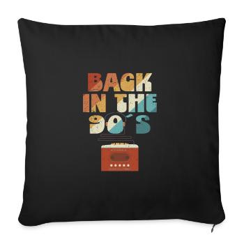 Back to the 90's Walkman - Sofa pillowcase 17,3'' x 17,3'' (45 x 45 cm) - black - Front