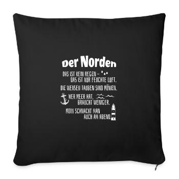 So is der Norden - Humor auf Norddeutsch - Sofakissenbezug 45 x 45 cm - Schwarz - Vorne