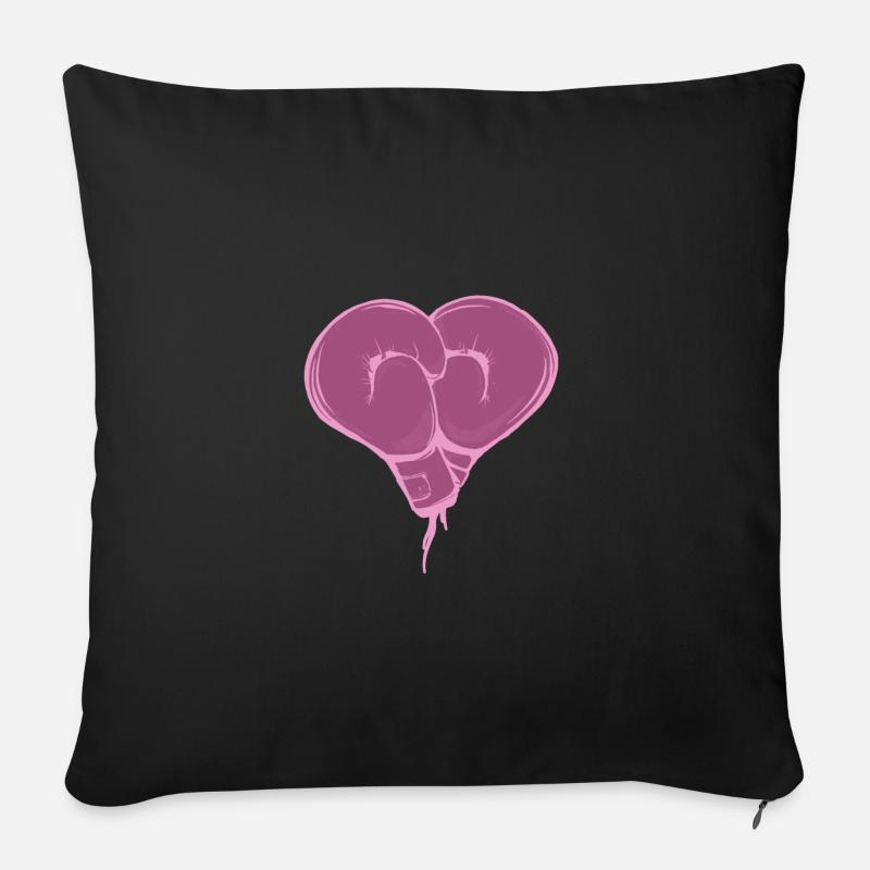 Boxing Gloves Heart Boxing Lover Boxing Gift idea - Sofakissenbezug 45 x 45 cm - Schwarz