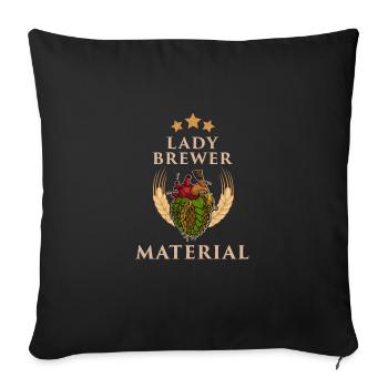 Brauer Bierbrauer Hopfen Biertrinker Brauerei Bier - Sofakissenbezug 45 x 45 cm - Schwarz - Vorne