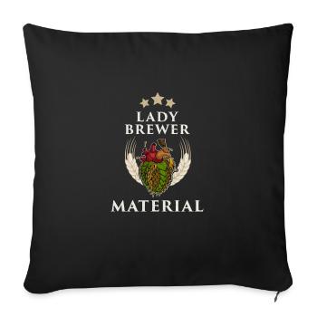 Brauer Bierbrauer Hopfen Biertrinker Brauerei Bier - Sofakissenbezug 45 x 45 cm - Schwarz - Vorne