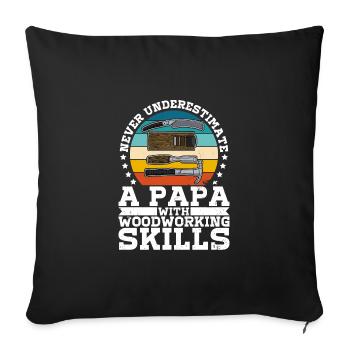 carpenter carpentry carpentry woodworker profession - Sofa pillowcase 17,3'' x 17,3'' (45 x 45 cm) - black - Front