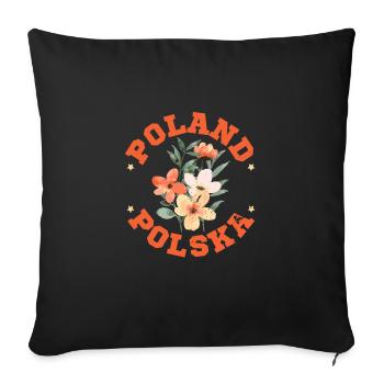 Polen Polnisch Polska Polski Husaria Kavallerie - Sofakissenbezug 45 x 45 cm - Schwarz - Vorne