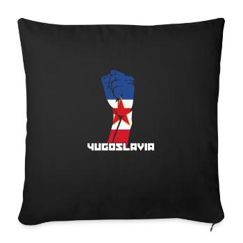 Jugoslavija Yougoslavie Jugo Tito SFRJ Jugoslawien - Housse de coussin décorative 45 x 45 cm - noir - Devant