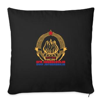 Jugoslavija Yougoslavie Jugo Tito SFRJ Jugoslawien - Housse de coussin décorative 45 x 45 cm - noir - Devant