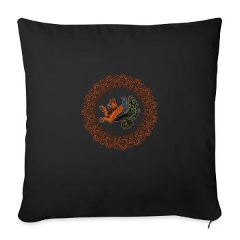 Faravahar Zoroastrianism Simurgh Persia - Sofa pillowcase 17,3'' x 17,3'' (45 x 45 cm) - black - Front