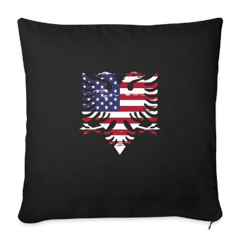 Republic of Albania Albania Shqipëria Tirana Albanians - Sofa pillowcase 17,3'' x 17,3'' (45 x 45 cm) - black - Front