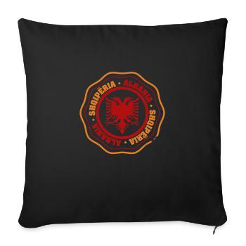 Republic of Albania Albania Shqipëria Tirana Albanians - Sofa pillowcase 17,3'' x 17,3'' (45 x 45 cm) - black - Front