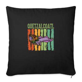 Quetzalcoatl Axolotl Mexique Divinité Aztèque - Housse de coussin décorative 45 x 45 cm - noir - Devant