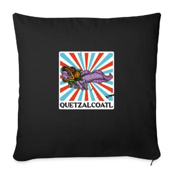 Quetzalcoatl Axolotl Mexique Divinité Aztèque - Housse de coussin décorative 45 x 45 cm - noir - Devant