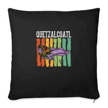 Quetzalcoatl Axolotl Mexique Divinité Aztèque - Housse de coussin décorative 45 x 45 cm - noir - Devant