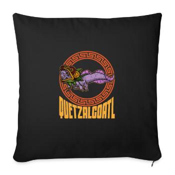 Quetzalcoatl Axolotl Mexique Divinité Aztèque - Housse de coussin décorative 45 x 45 cm - noir - Devant