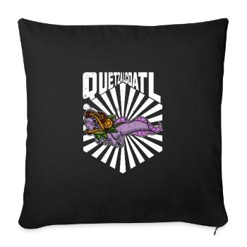 Quetzalcoatl Axolotl Mexique Divinité Aztèque - Housse de coussin décorative 45 x 45 cm - noir - Devant