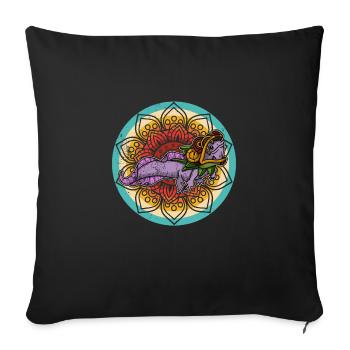Quetzalcoatl Axolotl Mexique Divinité Aztèque - Housse de coussin décorative 45 x 45 cm - noir - Devant