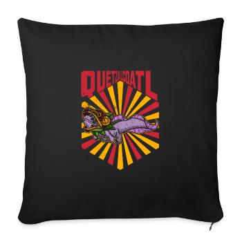 Quetzalcoatl Axolotl Mexique Divinité Aztèque - Housse de coussin décorative 45 x 45 cm - noir - Devant