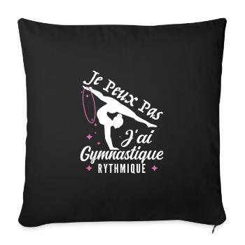 Ich kann nicht Ich habe Vintage Rhythmic Gym Frau - Sofakissenbezug 45 x 45 cm - Schwarz - Vorne