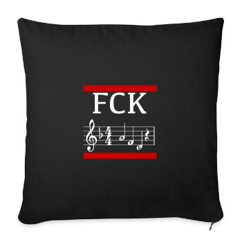 FCK AFD - Sofakissenbezug 45 x 45 cm - Schwarz - Vorne