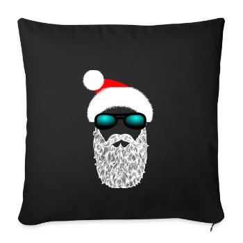 Hipster Claus - Sofa pillowcase 17,3'' x 17,3'' (45 x 45 cm) - black - Front