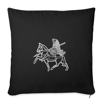 Reiter - Sofakissenbezug 45 x 45 cm - Schwarz - Vorne