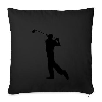 Golf - Golf Ball - Sofa pillowcase 17,3'' x 17,3'' (45 x 45 cm) - black - Front