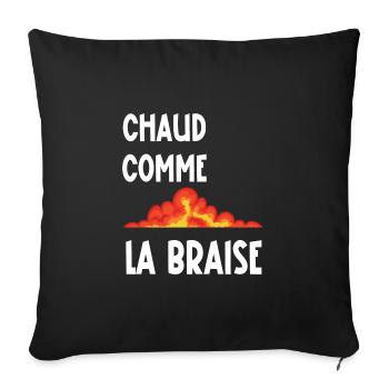 chaud comme la braise - Housse de coussin décorative 45 x 45 cm - noir - Devant