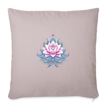 Lotus Inspiration - Sofa pillowcase 17,3'' x 17,3'' (45 x 45 cm) - light taupe - Front