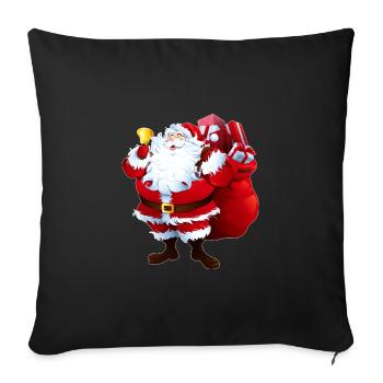 Weihnachtsgeschenk - Sofakissenbezug 45 x 45 cm - Schwarz - Vorne