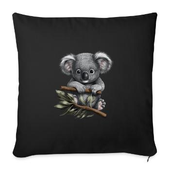 Koala Mignon Koala Bear Bébé - Housse de coussin décorative 45 x 45 cm - noir - Devant