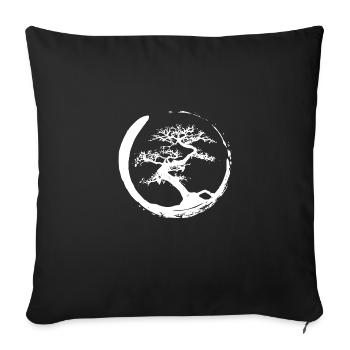 Tree of Life - Zen - Yoga Tree - Sofa pillowcase 17,3'' x 17,3'' (45 x 45 cm) - black - Front