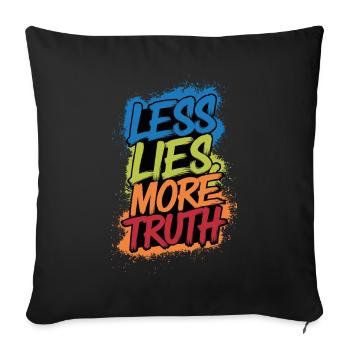 Les lies more truth - Housse de coussin décorative 45 x 45 cm - noir - Devant