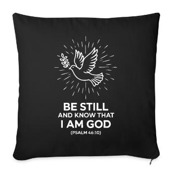 Sois tranquille et sache que je suis dieu - Housse de coussin décorative 45 x 45 cm - noir - Devant