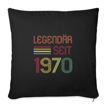 Lebende Legende seit 1970 - Sofakissenbezug 45 x 45 cm - Schwarz - Vorne