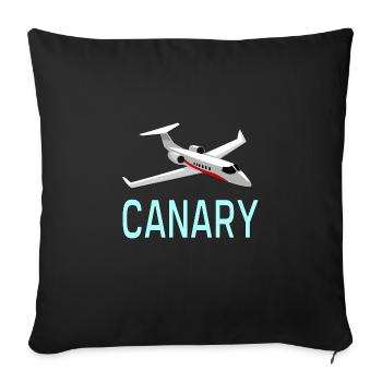 Luftfahrt Canary Jet - Sofakissenbezug 45 x 45 cm - Schwarz - Vorne