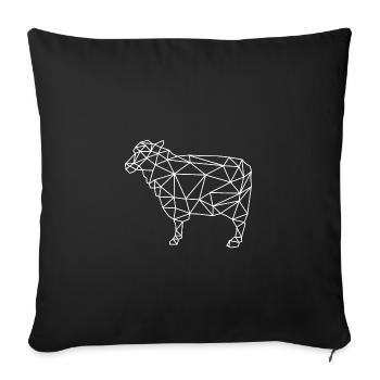 sheep - Sofa pillowcase 17,3'' x 17,3'' (45 x 45 cm) - black - Front