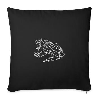 frog - Sofa pillowcase 17,3'' x 17,3'' (45 x 45 cm) - black - Front