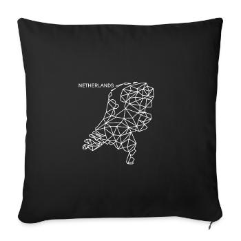 Netherlands - Sofa pillowcase 17,3'' x 17,3'' (45 x 45 cm) - black - Front