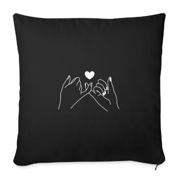 mains - Housse de coussin décorative 45 x 45 cm - noir - Devant
