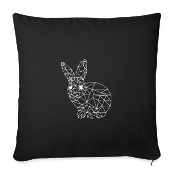 lapin - Housse de coussin décorative 45 x 45 cm - noir - Devant