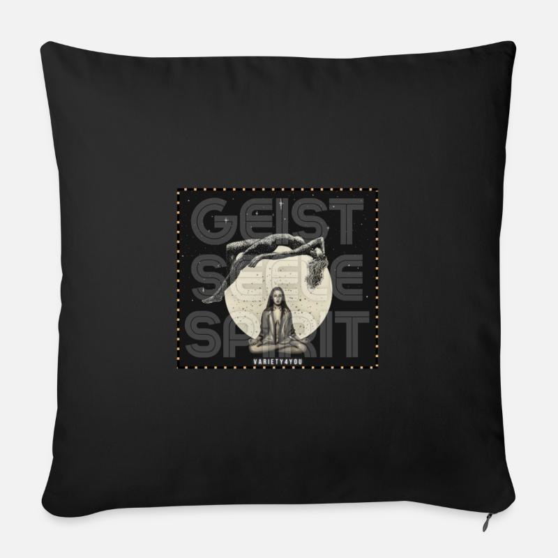 Thème de l’ - Housse de coussin décorative 45 x 45 cm - noir