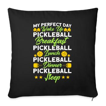 Pickleball Paddleball Pickleball Play Gift - Sofa pillowcase 17,3'' x 17,3'' (45 x 45 cm) - black - Front