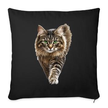 Amerikanischer Bobtail - Sofakissenbezug 45 x 45 cm - Schwarz - Vorne
